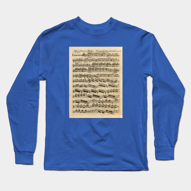 Vivaldi | Autumn | Original handwritten score by Antonio Vivaldi | The four Seasons Long Sleeve T-Shirt by Musical design